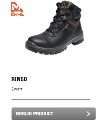 Schoen Emma Ringo hoog veter S2 zwart | Hygienepartner.nl