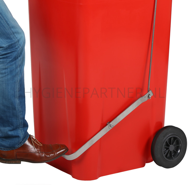 BA111010 Voetbediening RVS voor 2-wiel 240 liter vuilcontainers