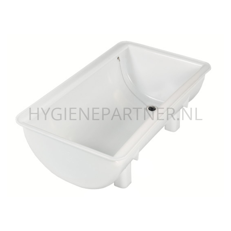 BA401022-50 Spoelbak HDPE met afvoerplug 980x550x310 mm 100 liter wit