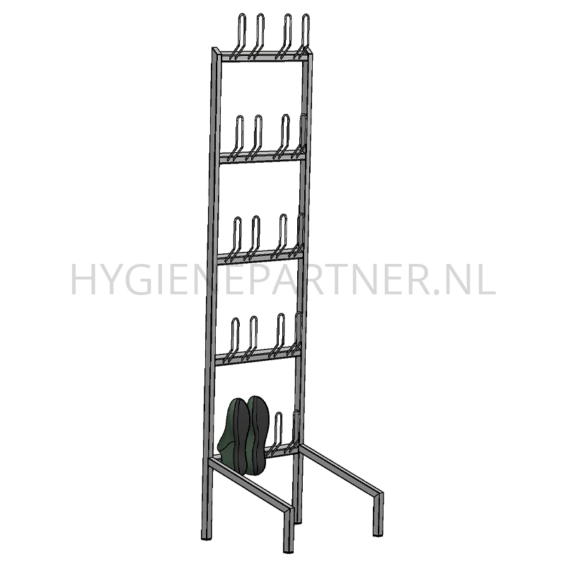 BI051175 Schoenenrek vloerstaand RVS
