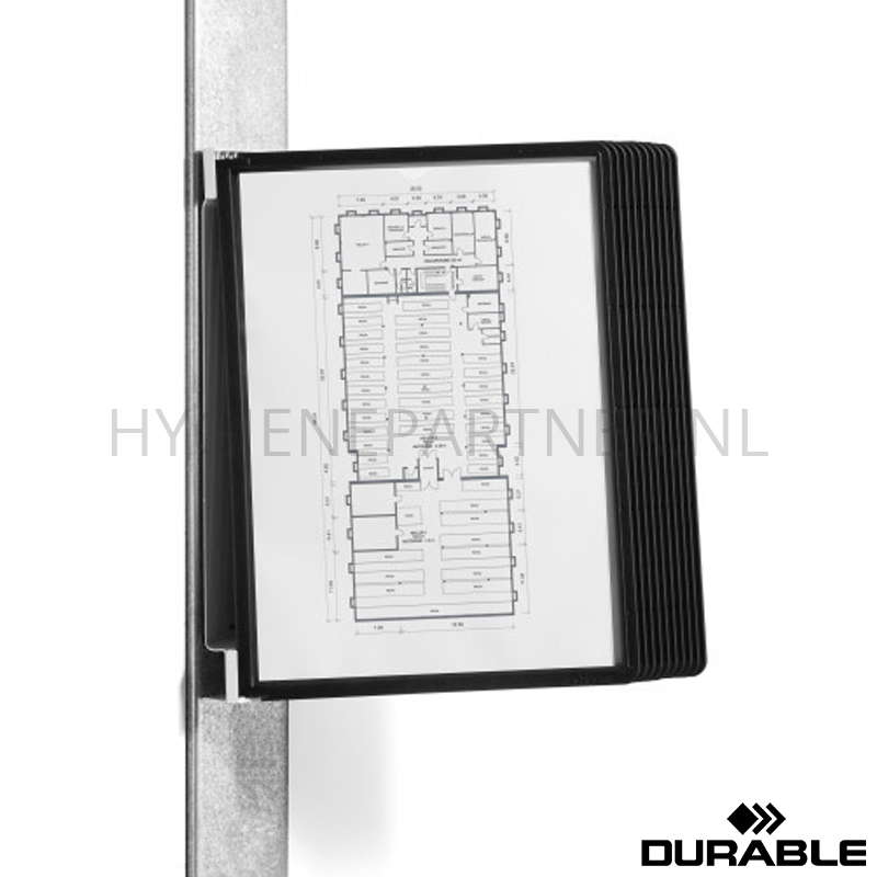 BI831024 A4 documenthouder 10 documenthoezen magnetisch zwart