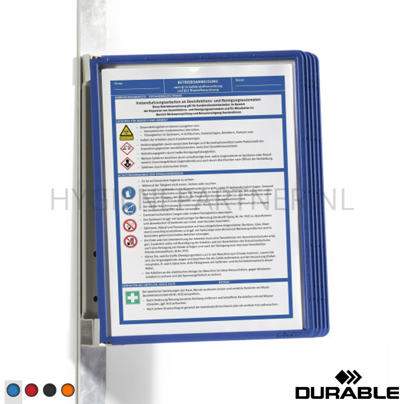 BI831034-30 A4 documenthouder 5 documenthoezen magnetisch blauw