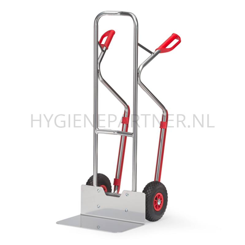 BI951031 Steekwagen aluminium luchtbanden vast platform 200 kg