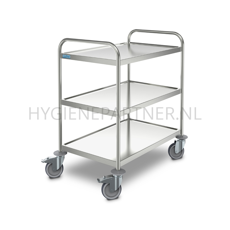 BI951043 Serveerwagen RVS 304 met 3 afzetbladen SW 10x6/3 1000x600 mm
