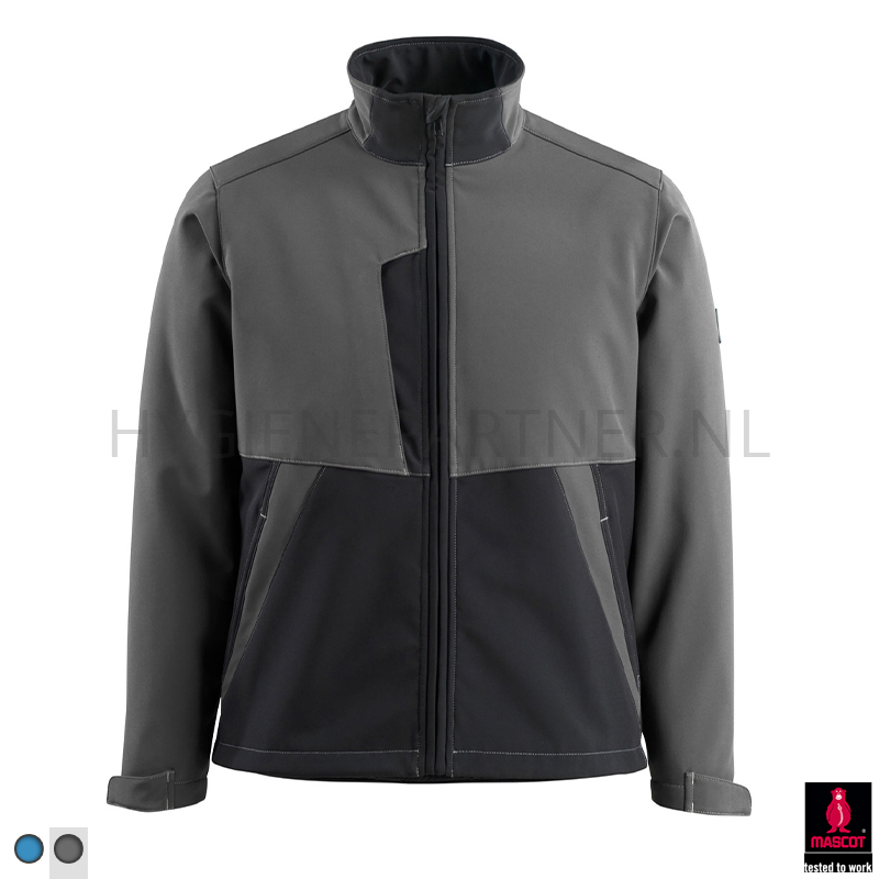 BK251047-93 Mascot Finley softshell jas grijs-zwart