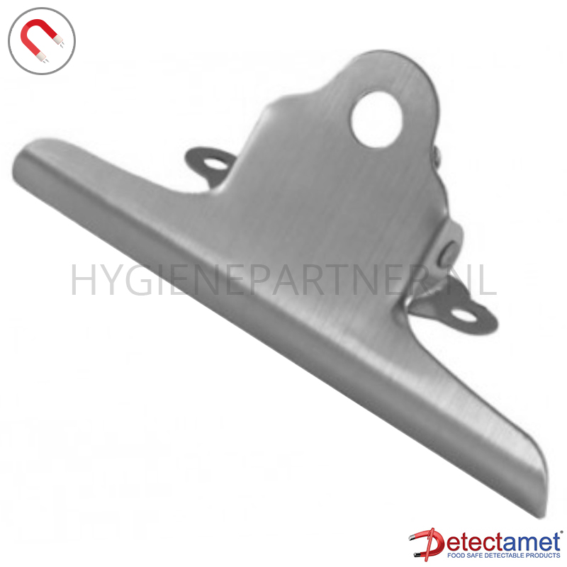 DE101018 Detectamet RVS papierklem voor klembord of wandmontage