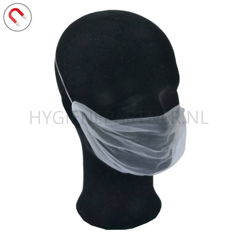 DE801036-50 Baardmasker detecteerbaar micromaas nylon super fijne mazen wit