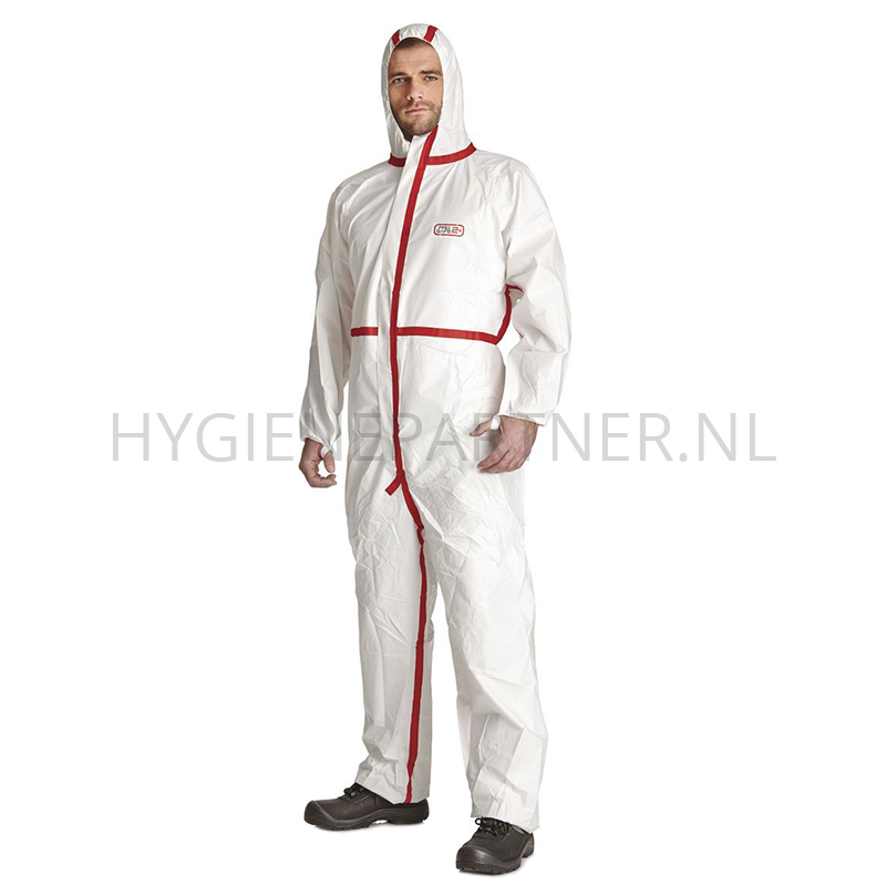 DI051016-50 ProSafe 2 PLUS wegwerpoverall met capuchon wit