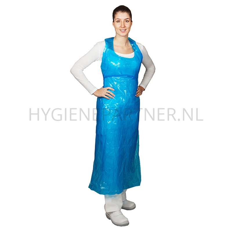 DI251015-30 Disposable scheurschort 50 mu polyethyleen 100x150 cm scheurbaar op blok
