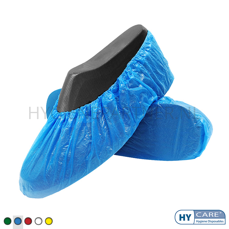 DI301002-30 Hycare disposable overschoen geruwd 75 mu polyethyleen blauw