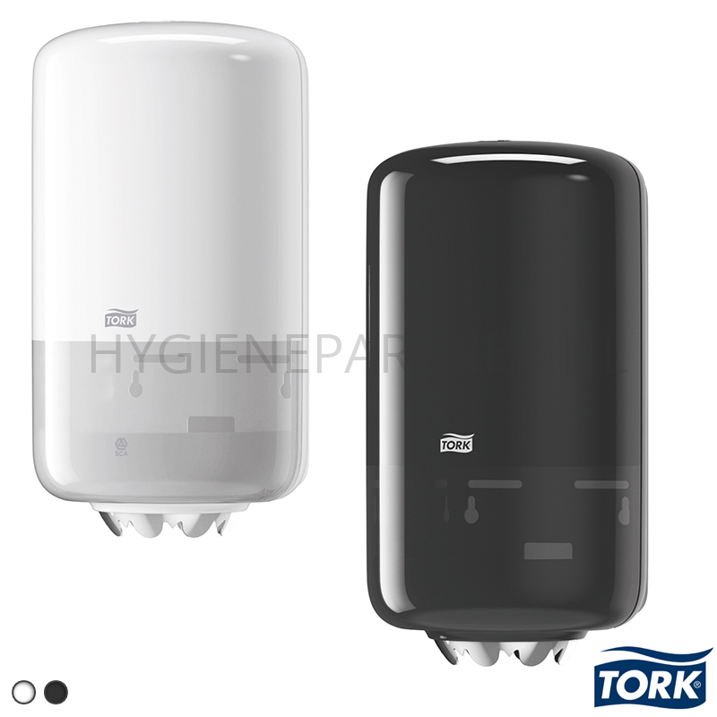 DP151029-50 Tork Mini Centerfeed poetspapier dispenser Elevation M1 wit