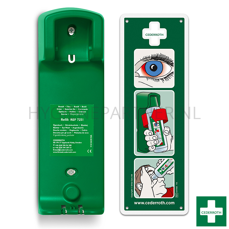 DP501004 Cederroth 7200 wandhouder oogdouche voor spoelfles 500 ml