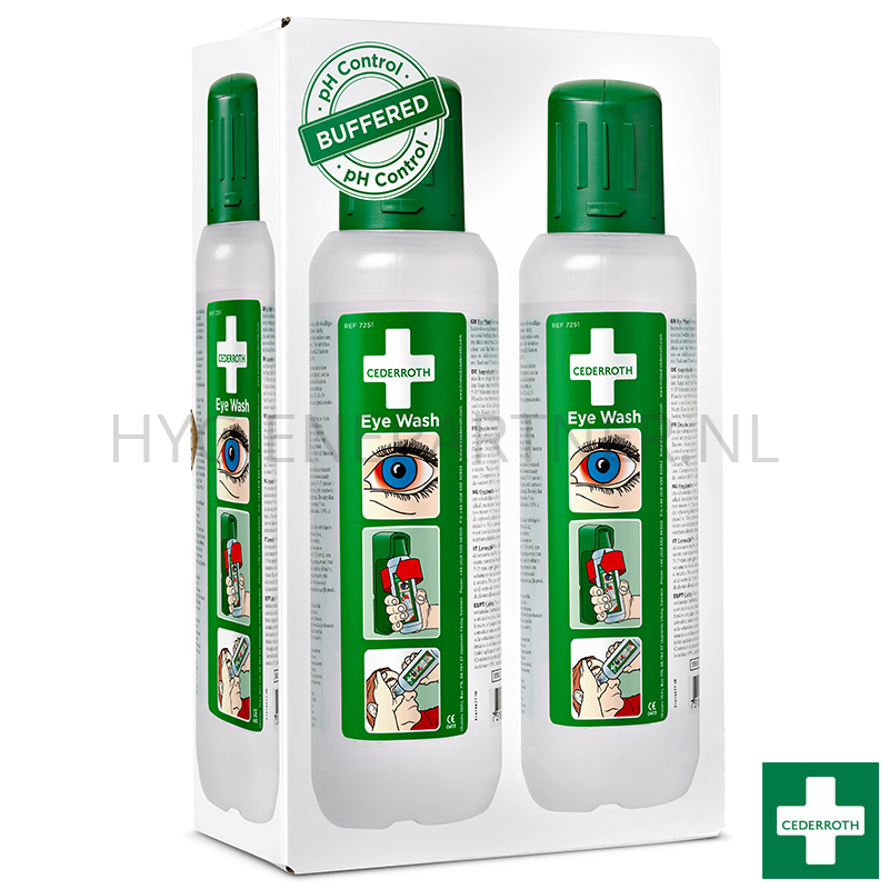 EH201026 Cederroth Eye Wash 725200 oogspoelfles set 2x500 ml