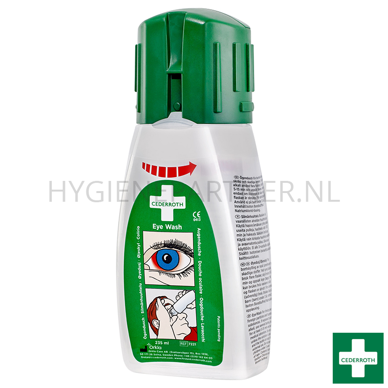 EH201057 Cederroth 7221 oogdouche in zakmodel spoelfles steriel 235 ml