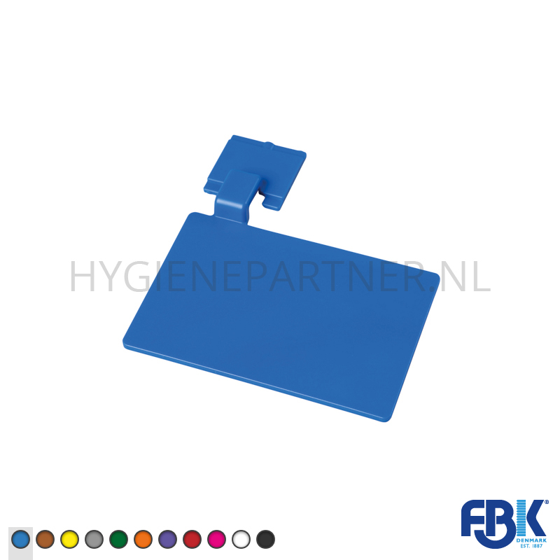 FB551004-30 Bordje voor ophangrail FBK 80002-2 110x75 mm blauw