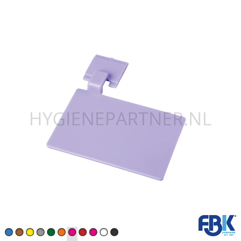 FB551004-48 Bordje voor ophangrail FBK 80002-8 110x75 mm paars