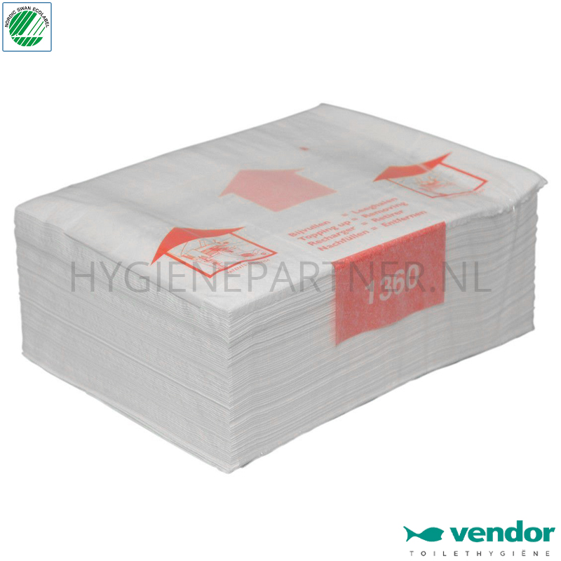 PA151006 Vendor 1360 handdoekcassette 2-laags 55 meter wit