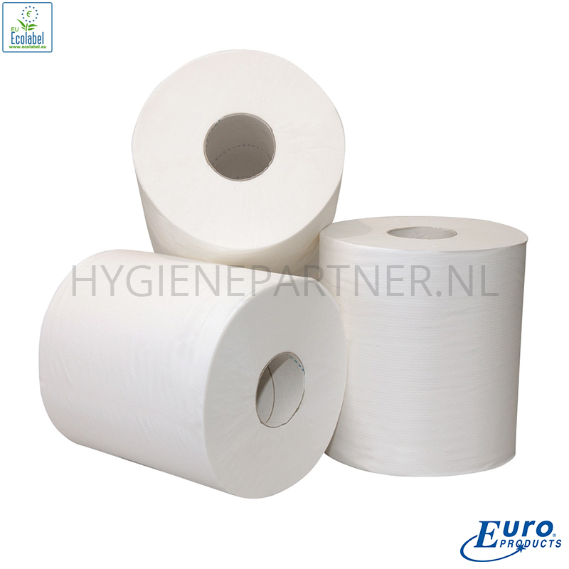 PA201005 Euro Products poetspapier midi 1-laags cellulose 300 meter wit