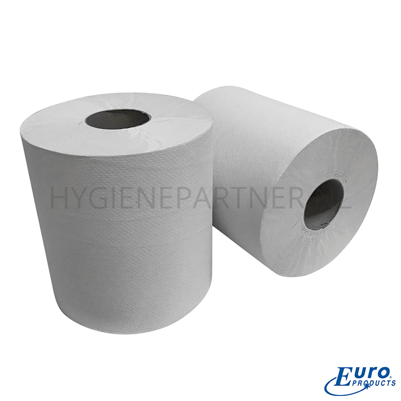 PA201021 Euro Products poetsrol midi centerfeed 1-laags eco gerecycled 300 meter wit