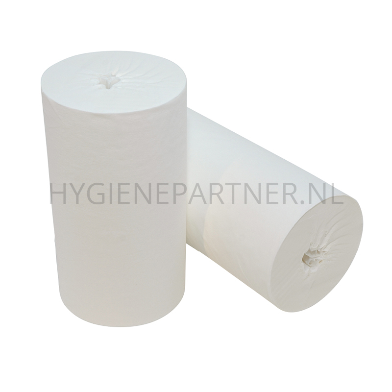PA201025 Euro Products poetsrol mini kokerloos cellulose 1-laags 120 meter wit