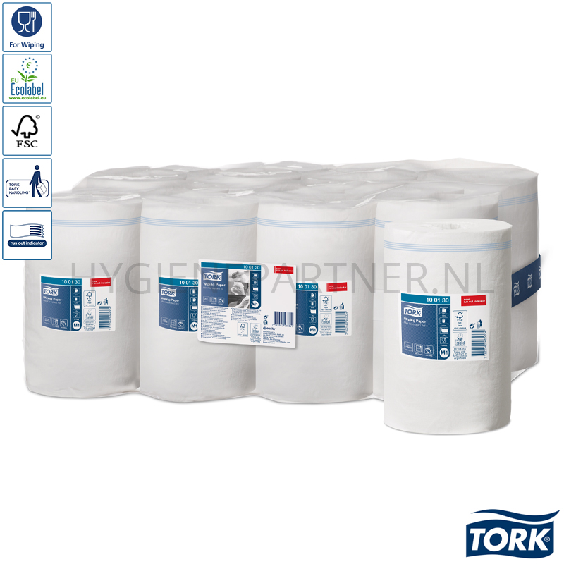 PA201033 Tork poetspapier Wiping Mini Centerfeed Advanced 1-laags M1 wit
