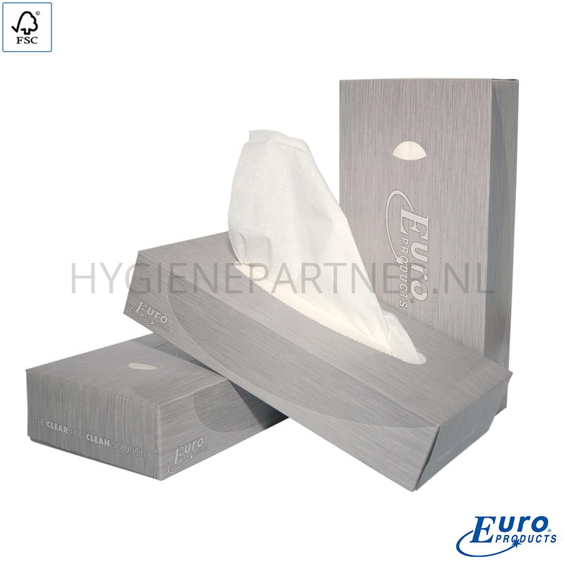 PA301002 Euro Products tissues 2-laags cellulose 21x21 cm wit