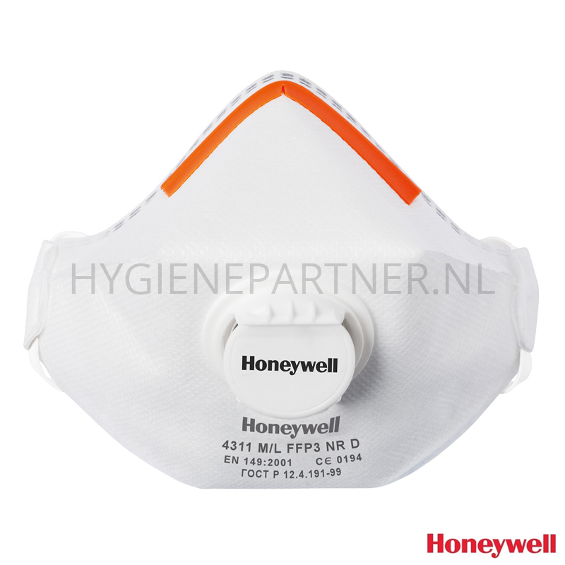 PB251075 Honeywell 4311 ML stofmasker vouw FFP3 NR D V met uitademventiel
