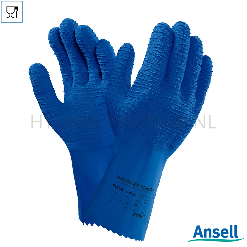 PB551091-30 Ansell AlphaTec 62-401 handschoen latex thermisch- en chemiebestendig