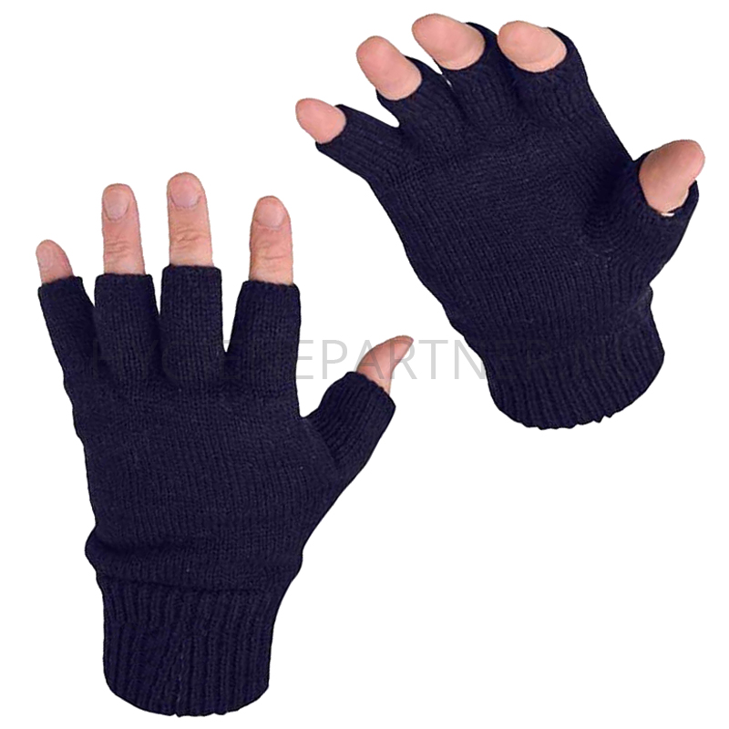 PB701010 Oxxa Knitter 14-371 handschoen/polsmof acryl halve vingers blauw