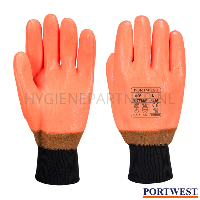 PB701060-70 Portwest A450 handschoen PVC Hi-Vis koudebestendig
