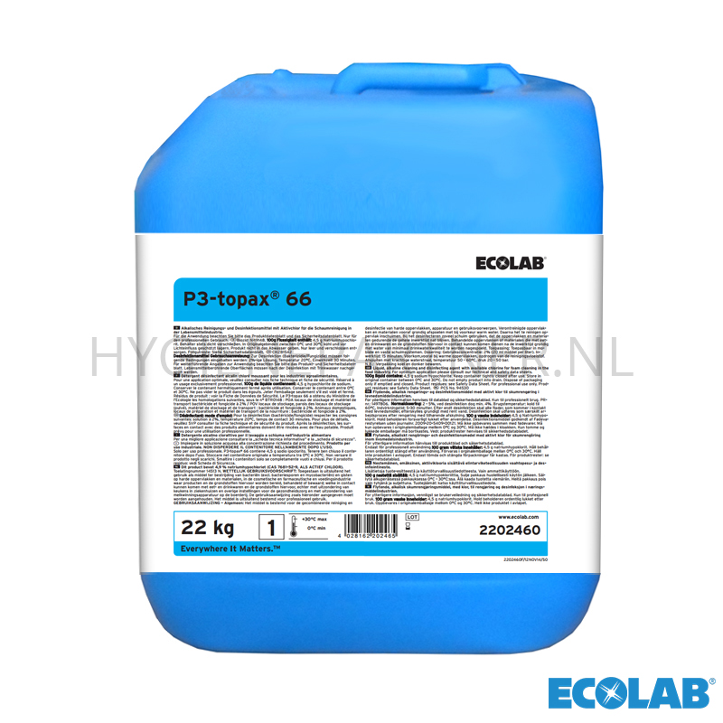 RD051093 Ecolab P3-Topax 66 alkalische reiniging- en desinfectie 22 kg (B)