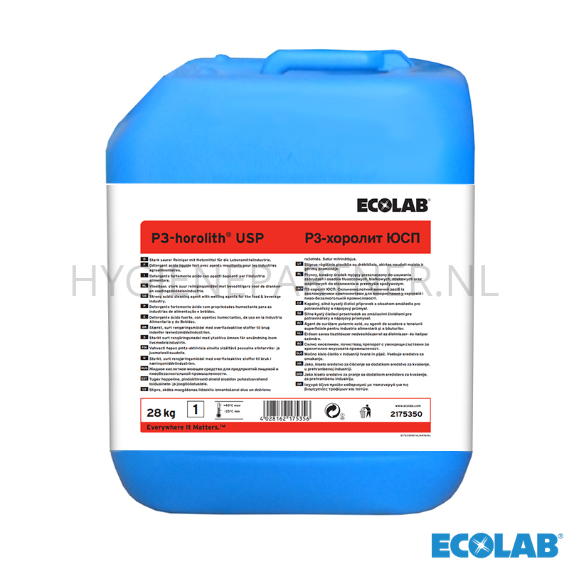 RD151009 Ecolab Horolith USP zuur reinigingsmiddel CIP 28 kg