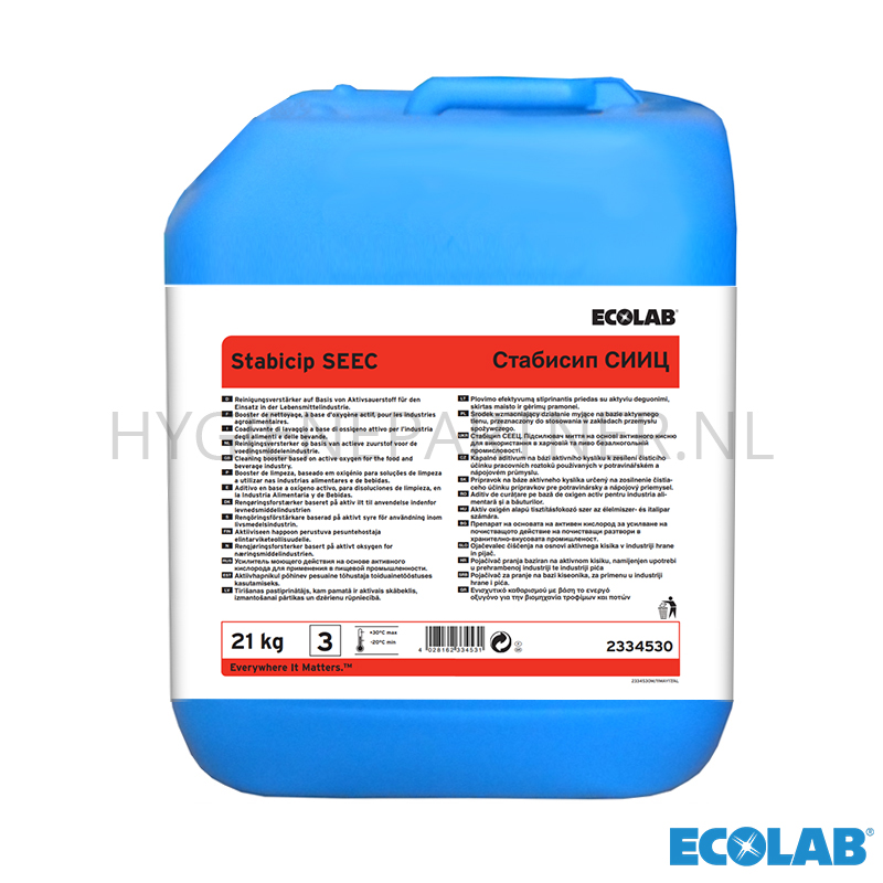 RD151150 Ecolab Stabicip SEEC vloeibare reinigingsversterker CIP 21 kg