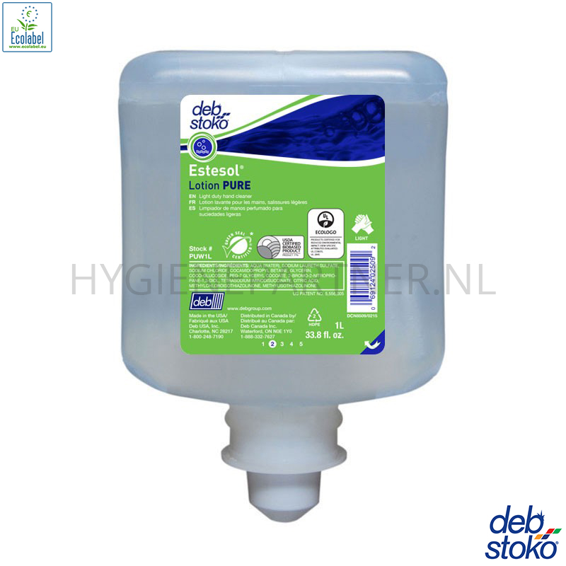 RD601144 DEB Estesol Lotion Pure handreiniger 1000 ml
