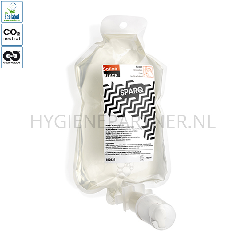 RD601186 Satino Black SparQ foamzeep cartridge met pompje 750 ml