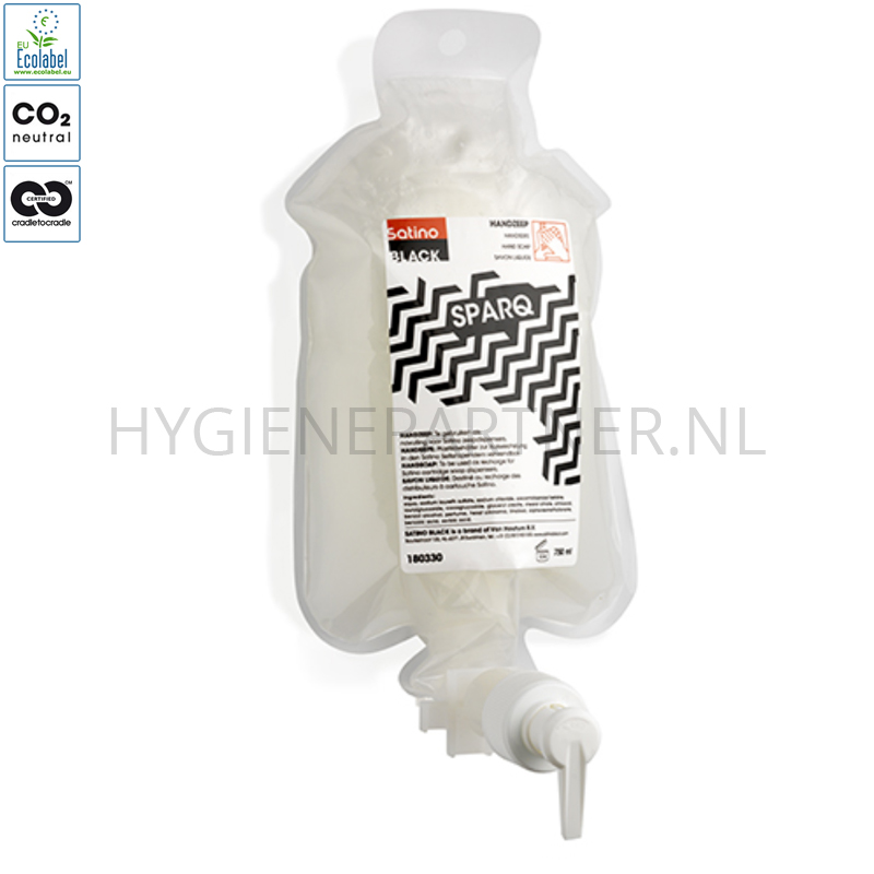 RD601188 Satino Black SparQ handzeep cartridge met pompje 750 ml
