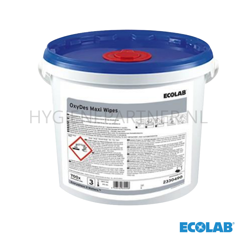 RD801032 Ecolab OxyDes Maxi Wipes reinigings- en desinfectiedoekjes blauw