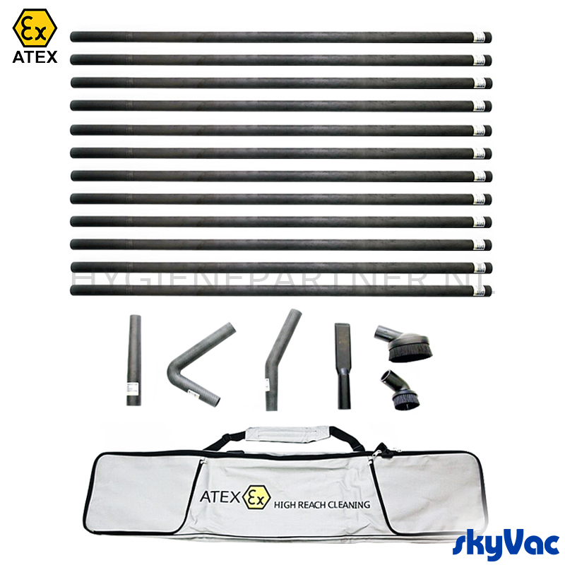 RT421556 SkyVac Atex gecertificeerde zuigset zone 22 met draagtas 12 meter
