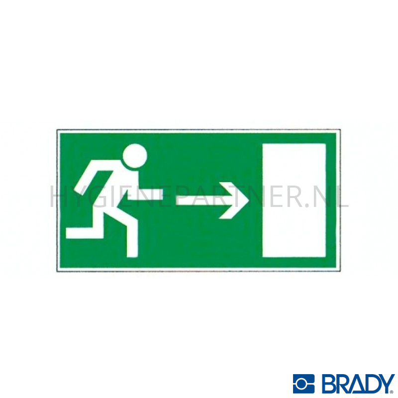 SB051038 Sticker nooduitgang rechts PIC 359 297x148 mm