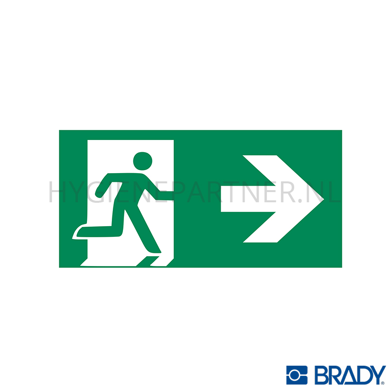 SB051286 Sticker nooduitgang rechts E002/A90 297x148 mm