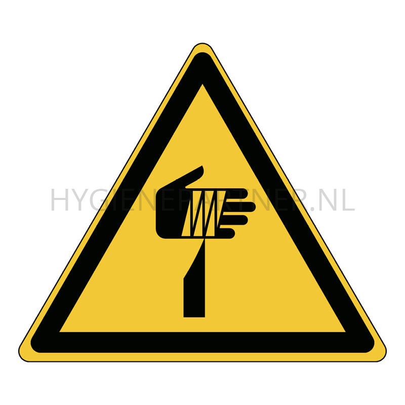 SB051363 Sticker waarschuwing: gevaar scherpe elementen W022 200 mm