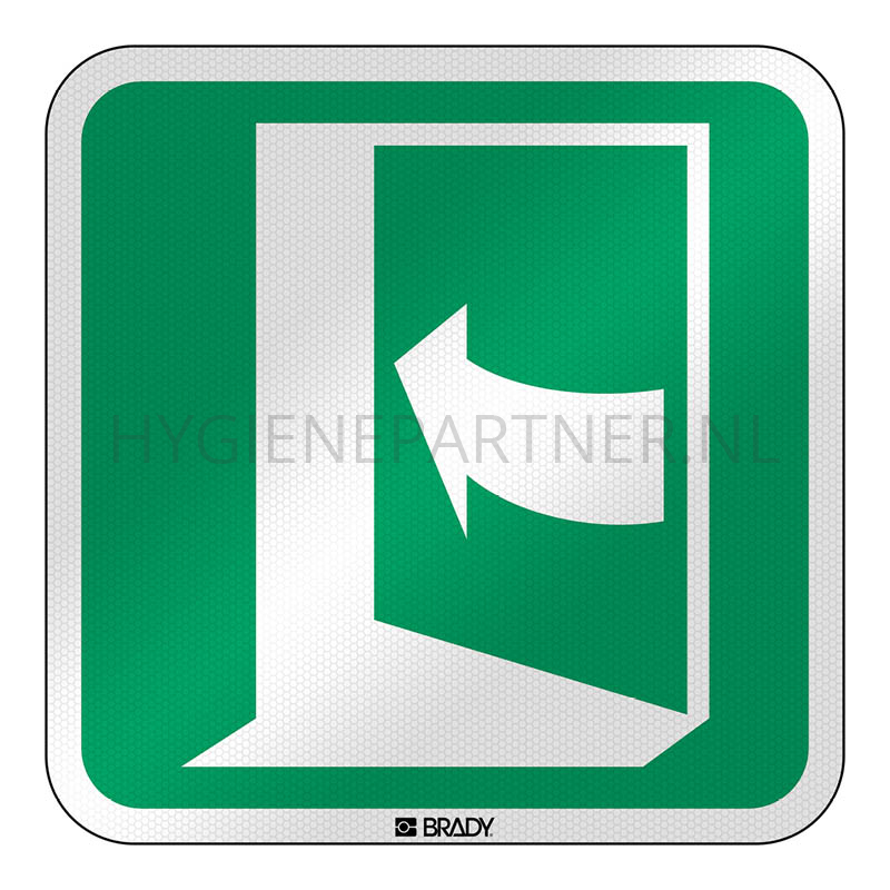 SB051489 Sticker duw aan de linkerkant deur E022 100x100 mm