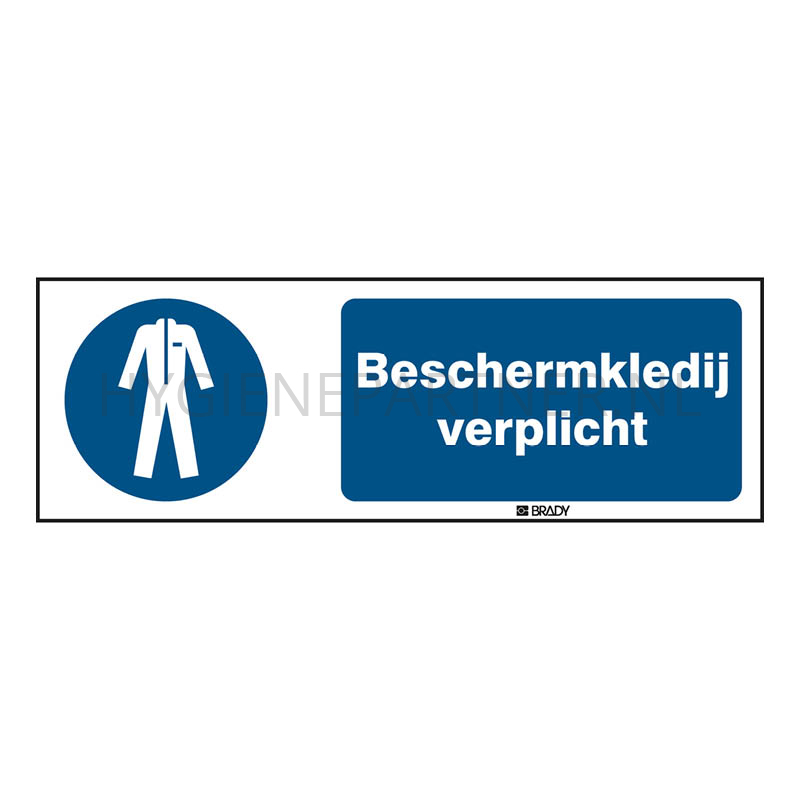 SB051630 Sticker beschermkledij verplicht M010 horizontaal