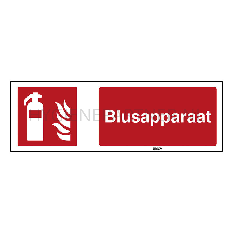 SB051869 Sticker blusapparaat F001 horizontaal met tekst