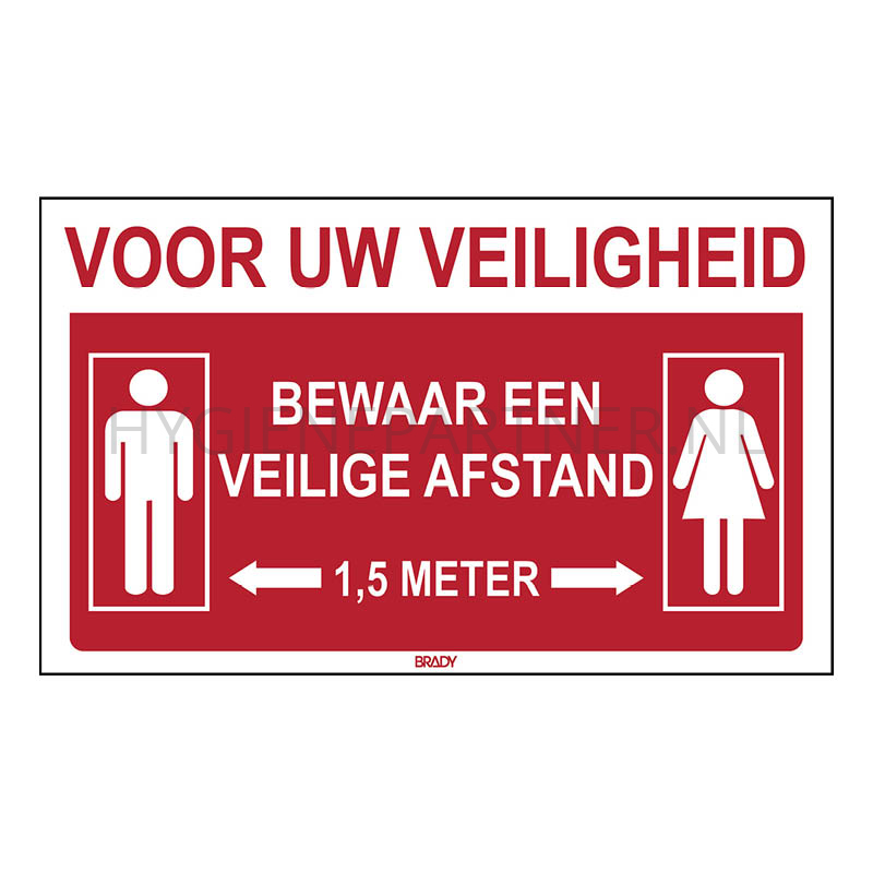 SB052140 Vloersticker bewaar anderhalve meter afstand PIC924