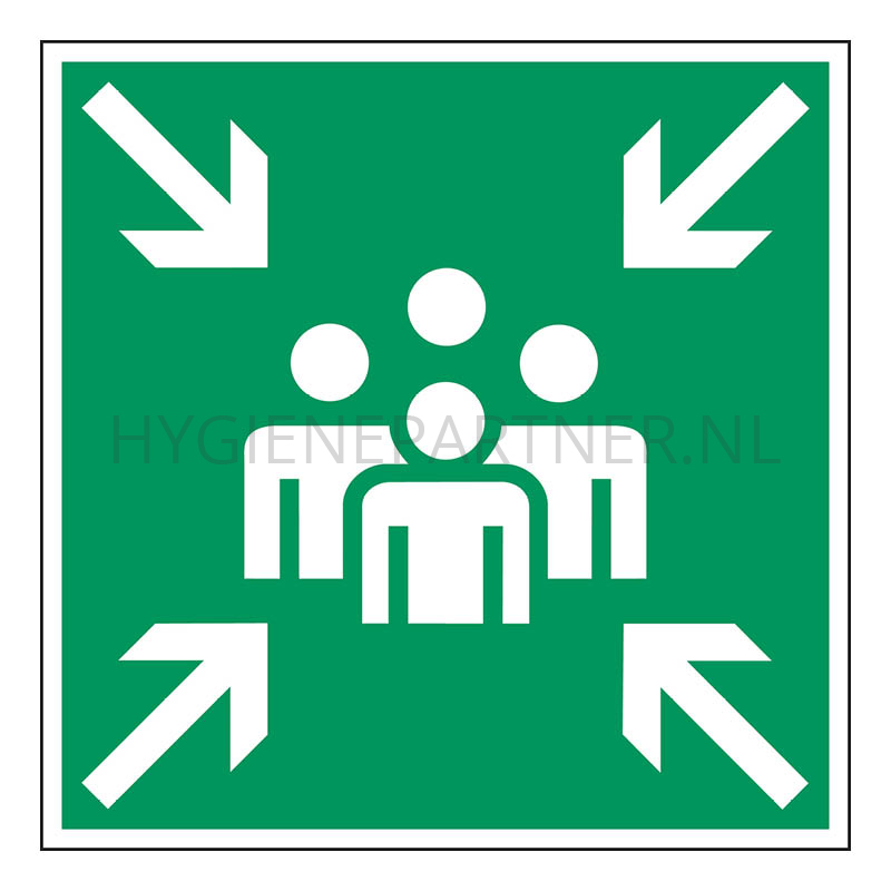 SB101159 Bord verzamelplaats bij calamiteit PIC 337 aluminium 200x200 mm