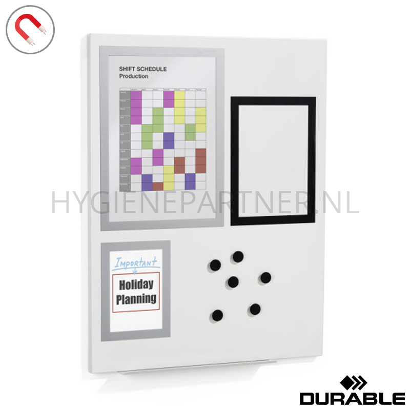 SB351010-95 Magneetbord Durable Duraframe grijs