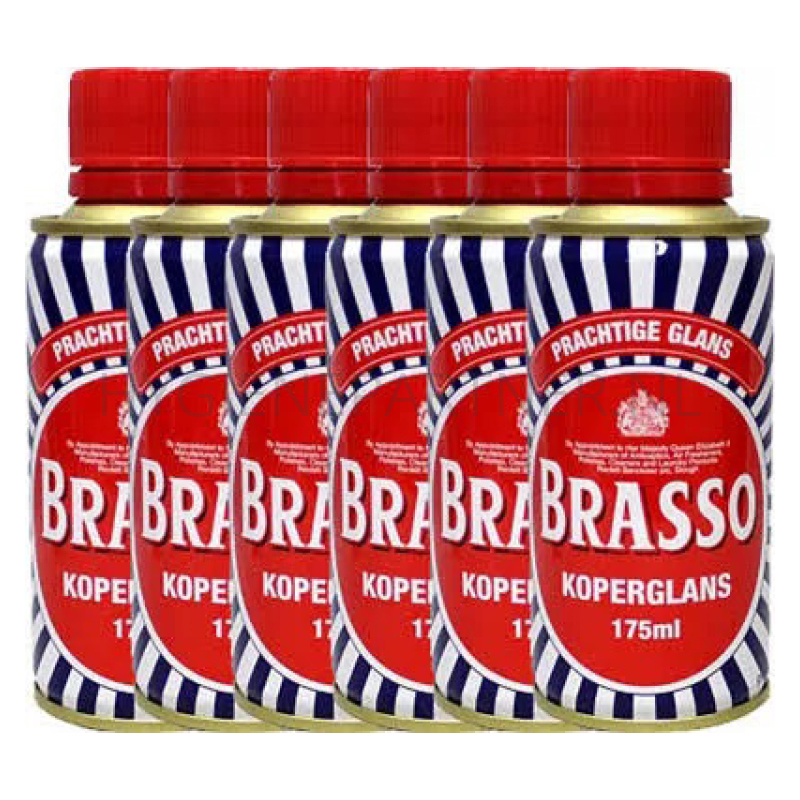 SR101008 Brasso koperglans metaal en kunststofreiniger 6x175 ml