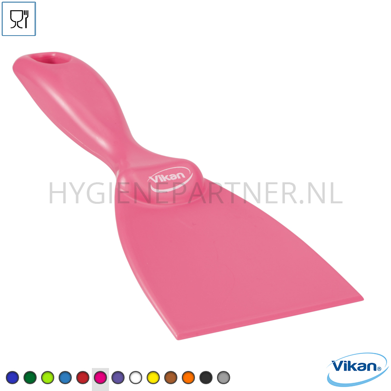 VK251002-43 Vikan 40601 handschraper ergonomisch polypropyleen 75 mm roze