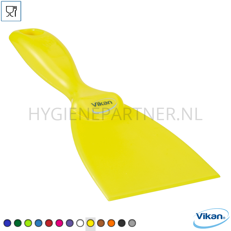 VK251002-60 Vikan 40606 handschraper ergonomisch polypropyleen 75 mm geel